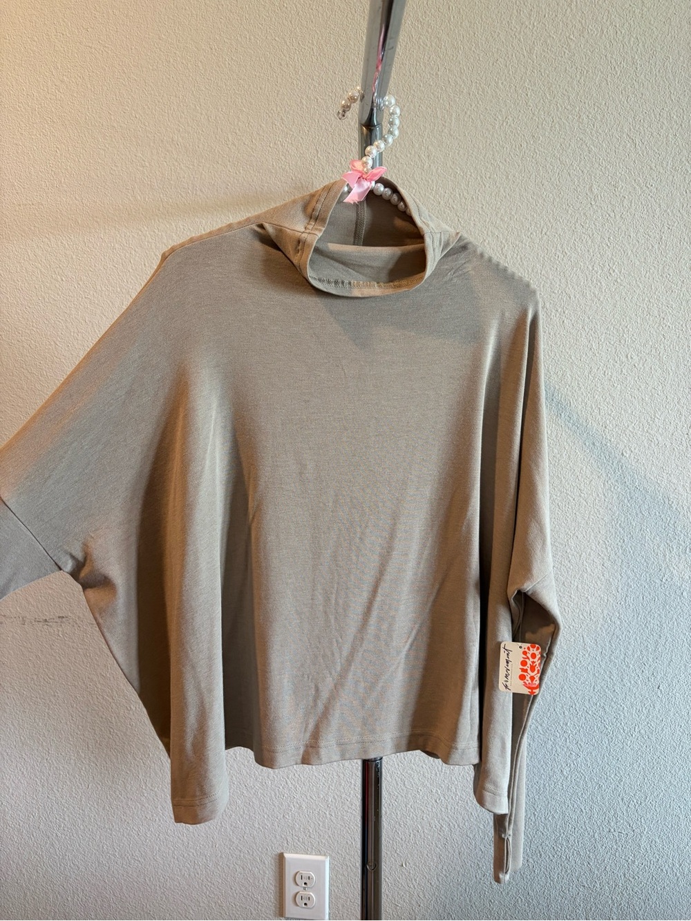 Free Movement Mock Neck Relaxed Fit Knit Top